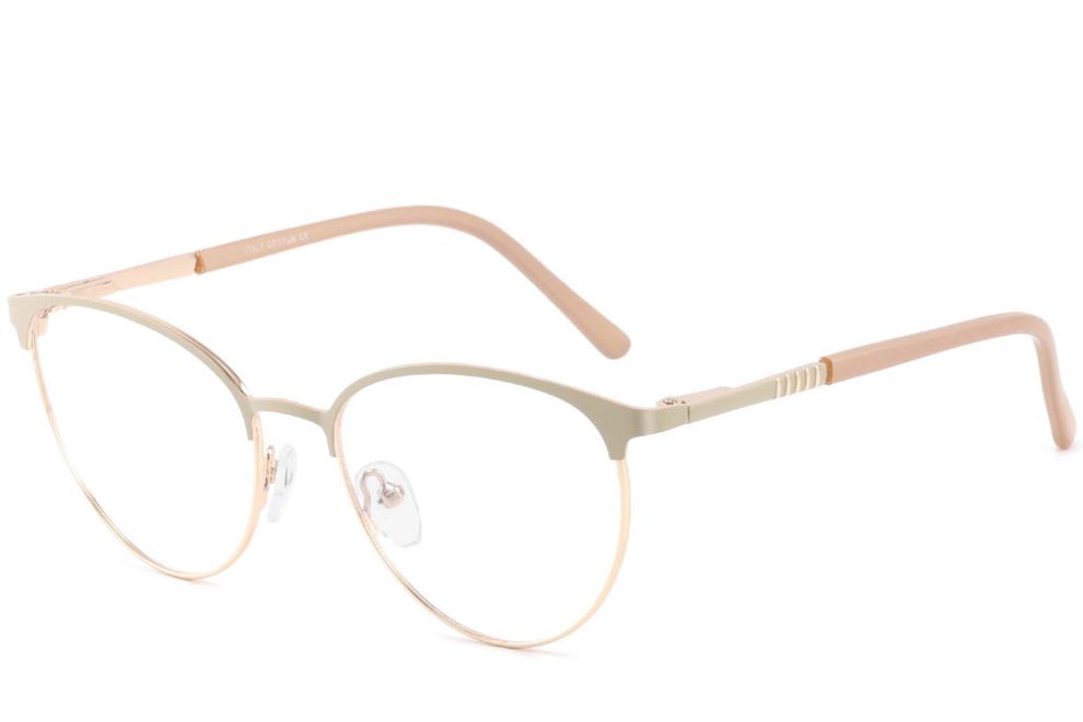 Lunettes papillon en métal crème #BS2425-0424