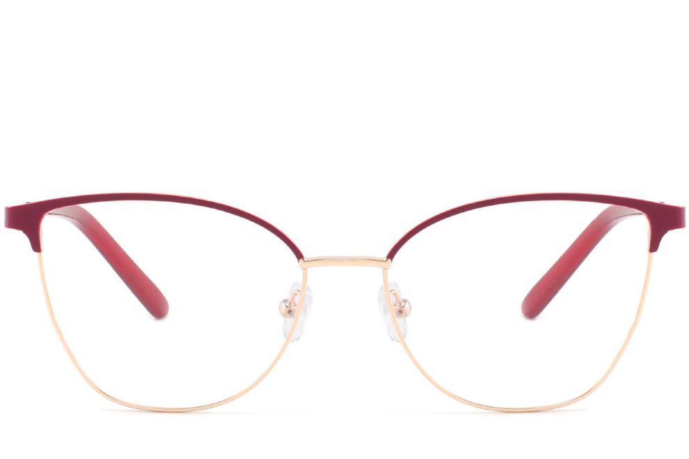 Ovale rote Metallbrille #BS2425-0427