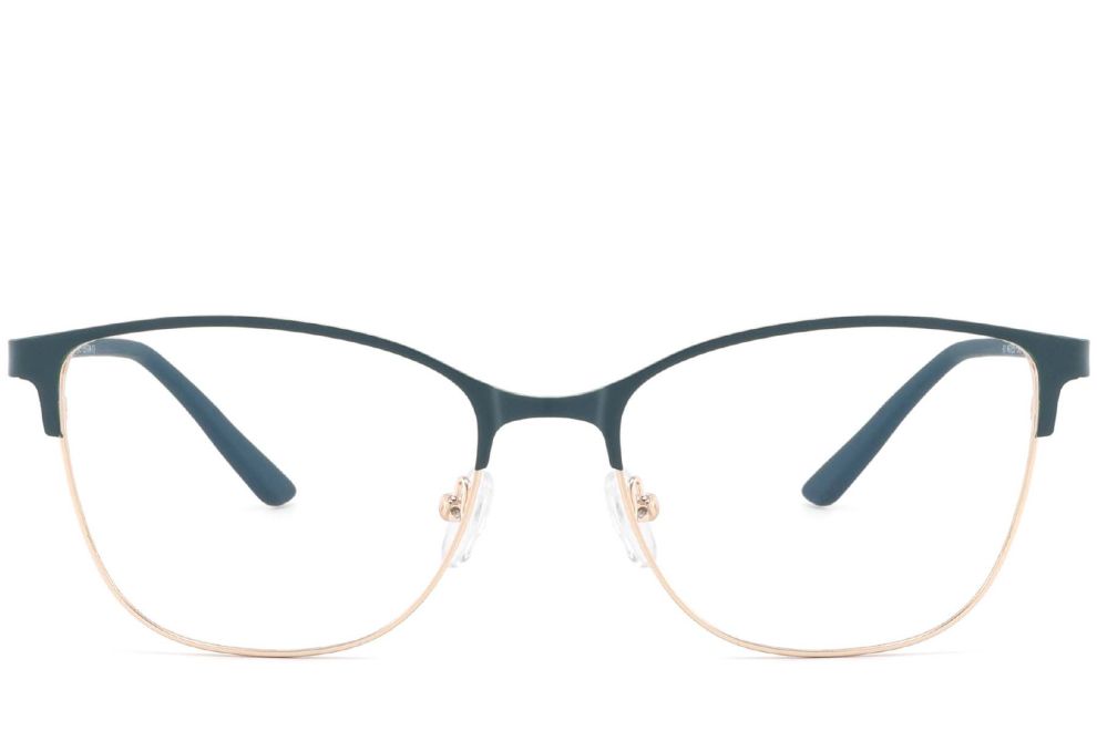 Oval Green Metal Glasses #BS2425-0445
