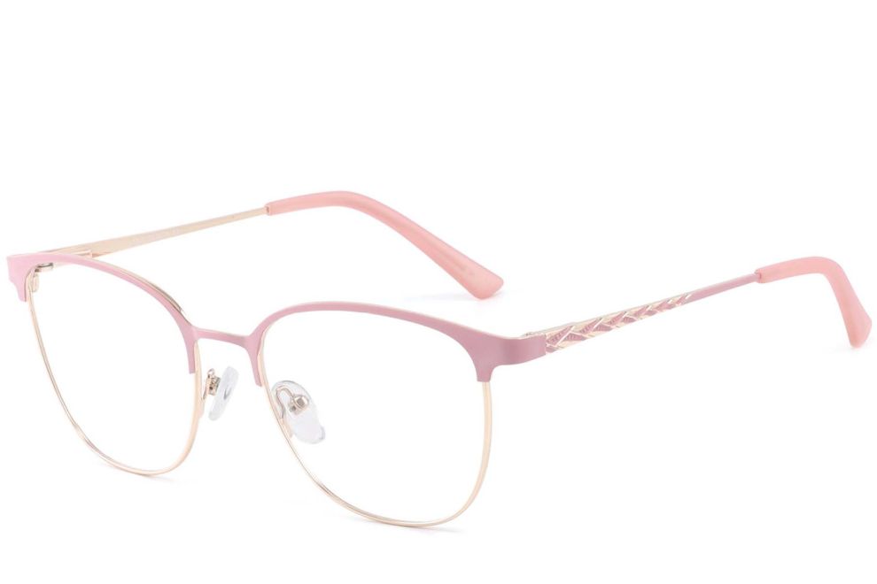 Ovale rosa Metallbrille #BS2425-0460