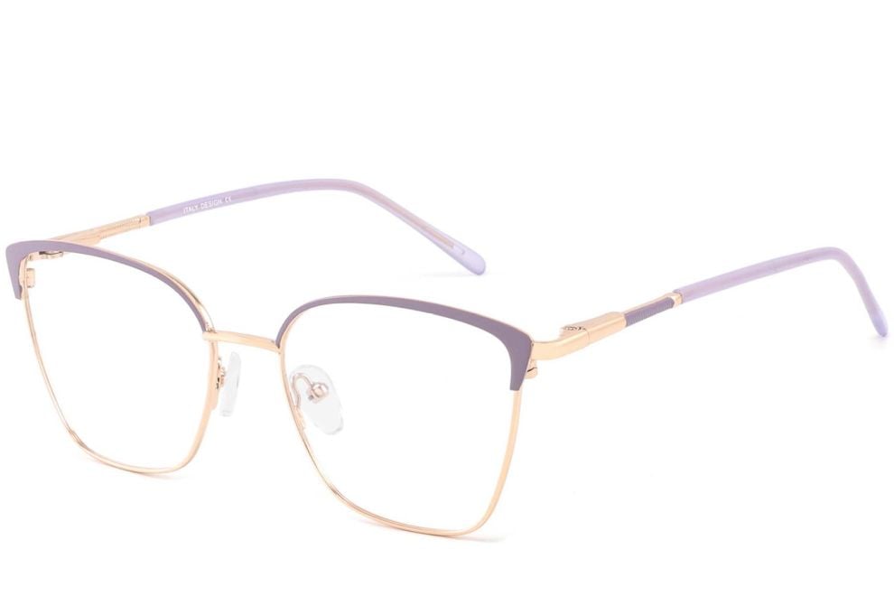 Rectangular Purple Metal Glasses #BS2425-0462