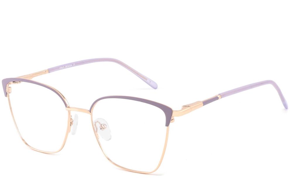 Rechteckige lila Metallbrille #BS2425-0462