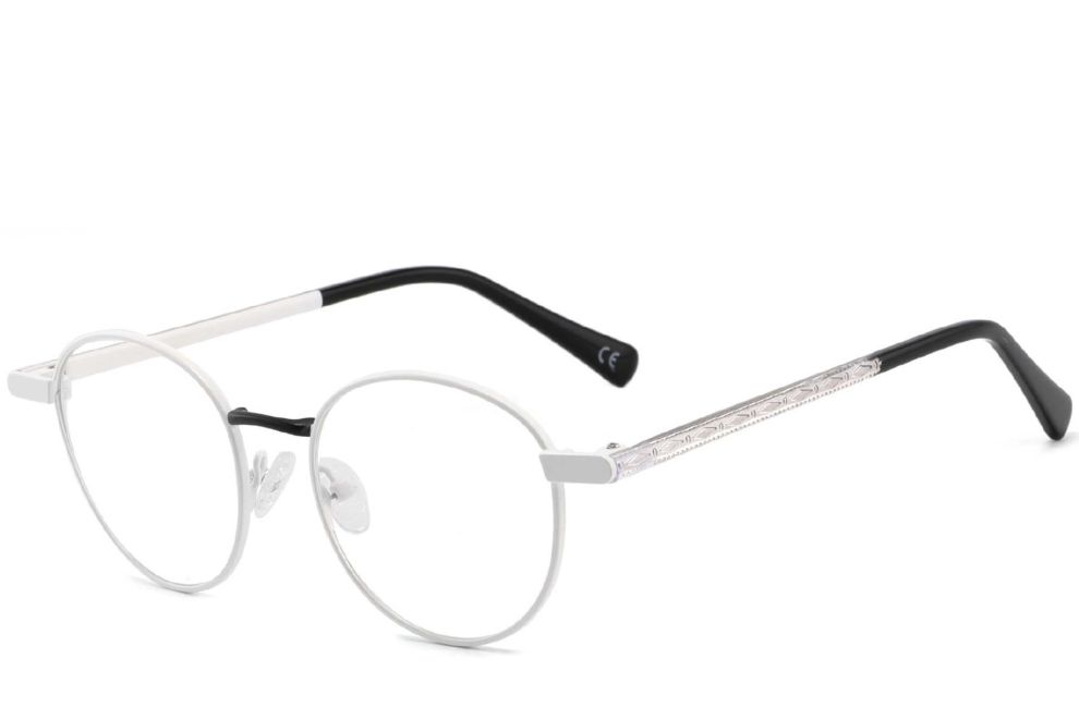 Oval Black Metal Glasses #BS2425-0475