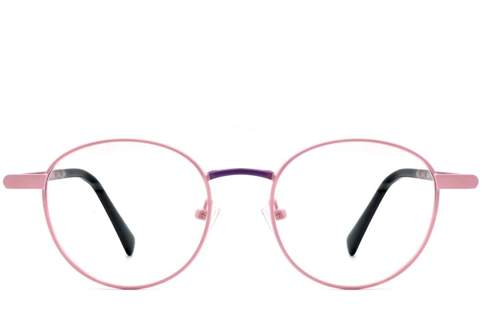 Oval Pink Metal Glasses #BS2425-0477