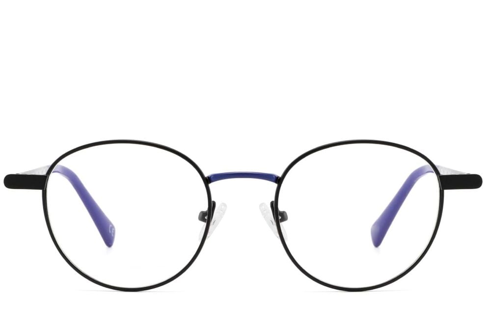 Gafas ovaladas de metal azul #BS2425-0480