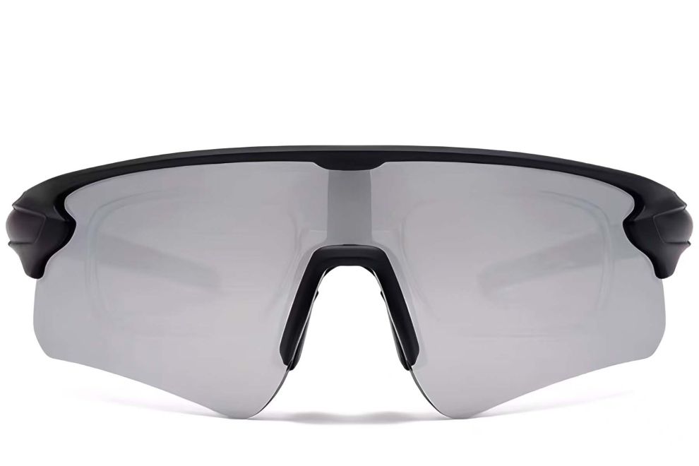 Aviator Black Plastic Polarized Sunglasses #BS2426-0027