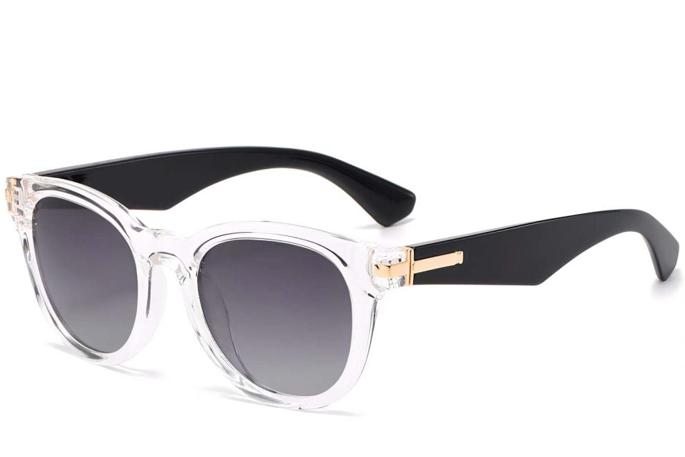 Gafas de sol ovaladas de plástico transparente #BS2503-0010