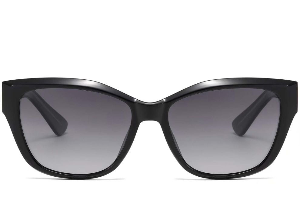 Gafas de sol de plástico negras con diseño de mariposa # BS2503-0012
