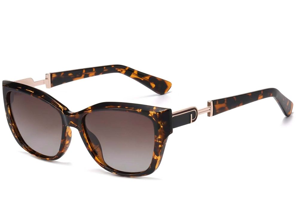 Gafas de sol de plástico con diseño de mariposa y carey #BS2503-0014