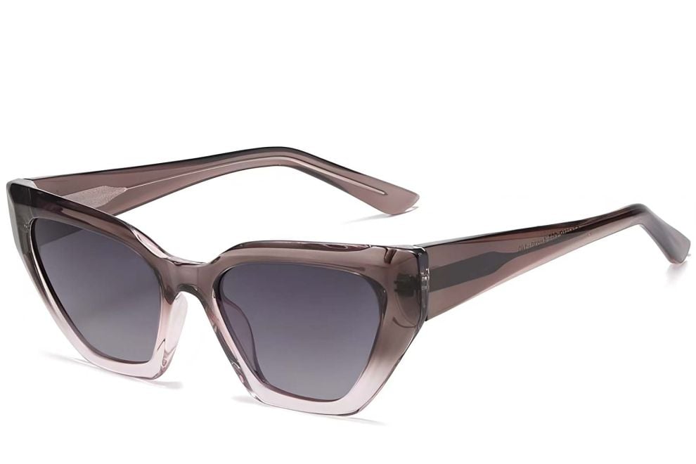 Gafas de sol de plástico marrón con forma de mariposa # BS2503-0028