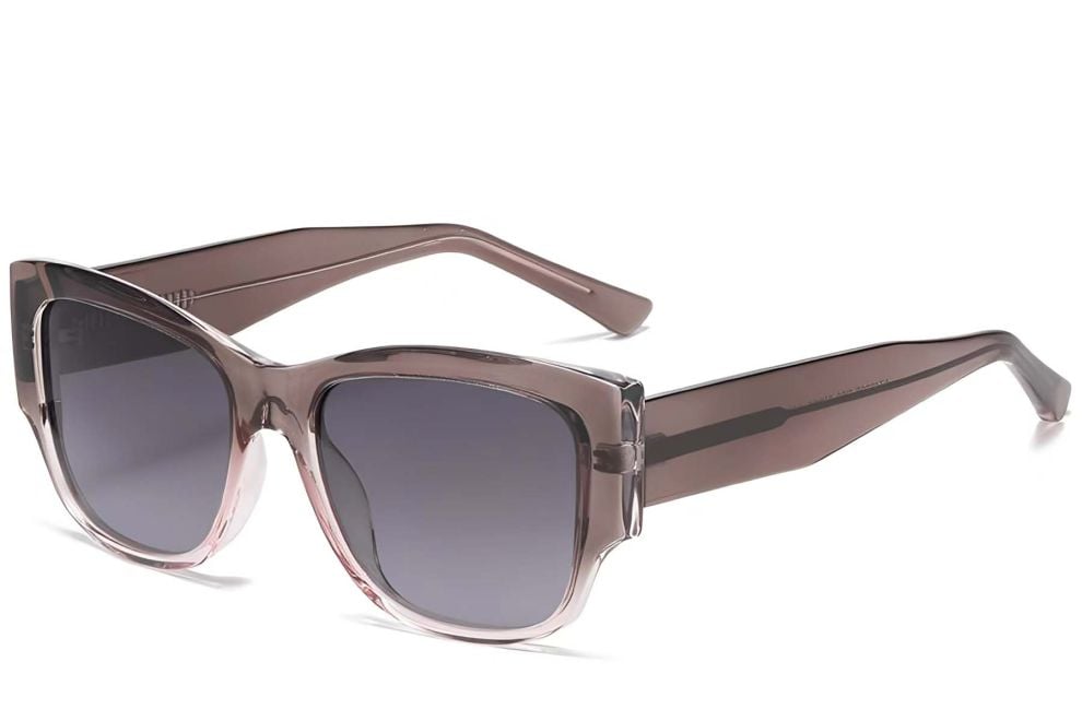 Gafas de sol de plástico marrón con forma de mariposa # BS2503-0032