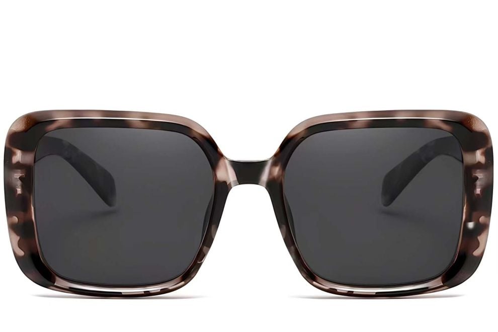 Rectangular Tortoiseshell Acetate Sunglasses #BS2607-0018