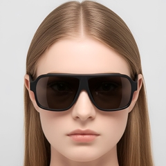 Aviator Black TR90 Polarized Sunglasses #BS0205-0017