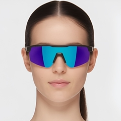 Semi-rimless Purple TR90 Polarized Sunglasses #BS0205-0044