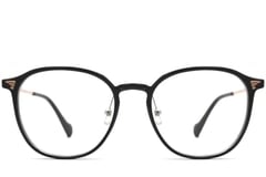 Gafas ovaladas de metal negro #BS0406-0001
