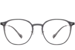 Gafas ovaladas de metal gris #BS0406-0002