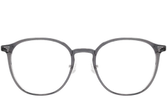 Gafas ovaladas de metal gris #BS0406-0002