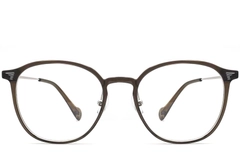 Gafas ovaladas de metal marrón #BS0406-0003