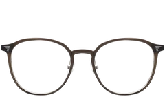 Gafas ovaladas de metal marrón #BS0406-0003