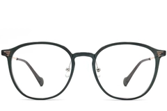 Gafas ovaladas de metal verde #BS0406-0004