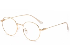 Ovale goldene Metallbrille #BS0406-0008