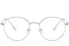 Oval Silver Metal Glasses #BS0406-0009