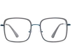 Gafas rectangulares de metal azul #BS0406-0010