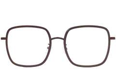 Rectangular Brown Metal Glasses #BS0406-0012
