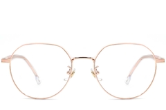 Gafas geométricas de metal rosa #BS0406-0026