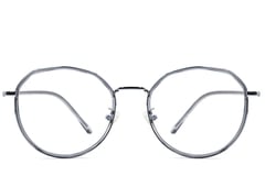 Geometrische graue Metallbrille #BS0406-0061