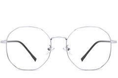 Geometrische Silbermetallbrille #BS0406-0102