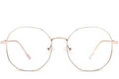 Geometric Pink Metal Glasses #BS0406-0103