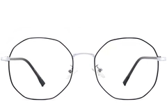 Geometrische Silbermetallbrille #BS0406-0105