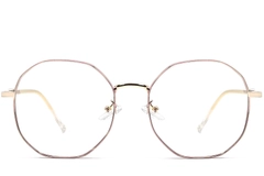 Lunettes géométriques en métal marron #BS0406-0106