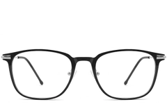 Lunettes rectangulaires argentées TR90 #BS0406-0141