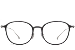 Ovale zwarte titanium bril #BS0406-0167