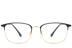 Rectangular Golden Metal Glasses #BS0406-0173