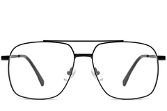 Pilotenbrille aus schwarzem Metall #BS0406-0183