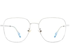 Rechteckige silberne Metallbrille #BS0406-0203