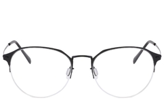 Lunettes de soleil demi-cerclées en métal noir #BS0406-0249