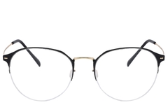 Halbrandlose goldene Metallbrille #BS0406-0250
