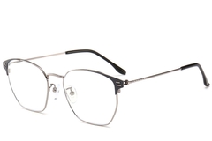 Gafas de metal gris semi al aire #BS0406-0254