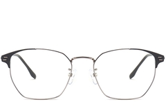 Gafas de metal gris semi al aire #BS0406-0254