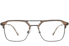 Lunettes TR90 marron semi-cerclées #BS0406-0258