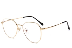 Gafas ovaladas de titanio dorado #BS0406-0272