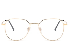 Gafas ovaladas de titanio dorado #BS0406-0272