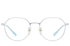 Oval Silver Titanium Glasses #BS0406-0324