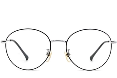 Lunettes ovales en titane noir #BS0406-0327