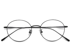 Ovale zwarte titanium bril #BS0406-0357