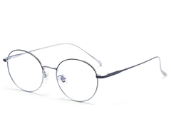 Ovale zilveren titanium bril #BS0406-0358